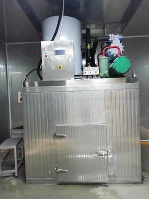 Balık için SUS304 Paslanmaz Çelik 8ton Yaprak Buz Makinesi Makinesi
