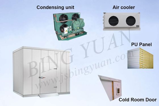 3.1KW 0.8mm Güneş Enerjisi Konteynerli Soğuk Oda, Modüler Soğuk Hava Deposu