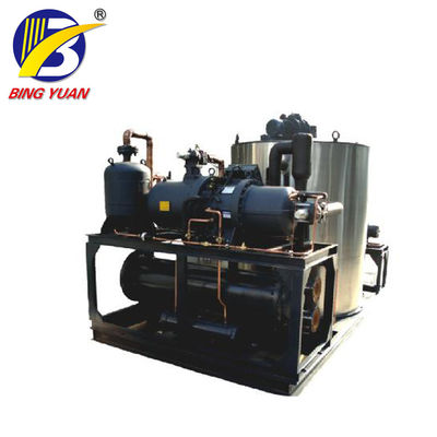 SUS304 380 Volt R22 10T Yaprak Buz Yapma Makinesi, Balık İçin Yaprak Buz Makinesi