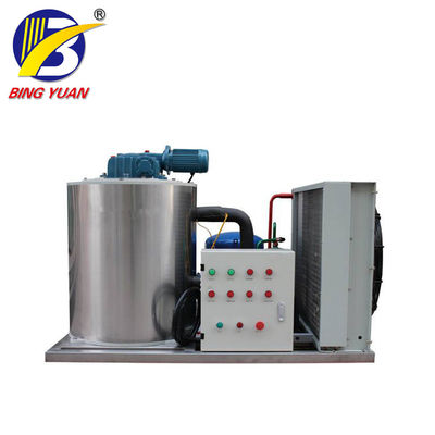 SUS304 380 Volt R22 10T Yaprak Buz Yapma Makinesi, Balık İçin Yaprak Buz Makinesi