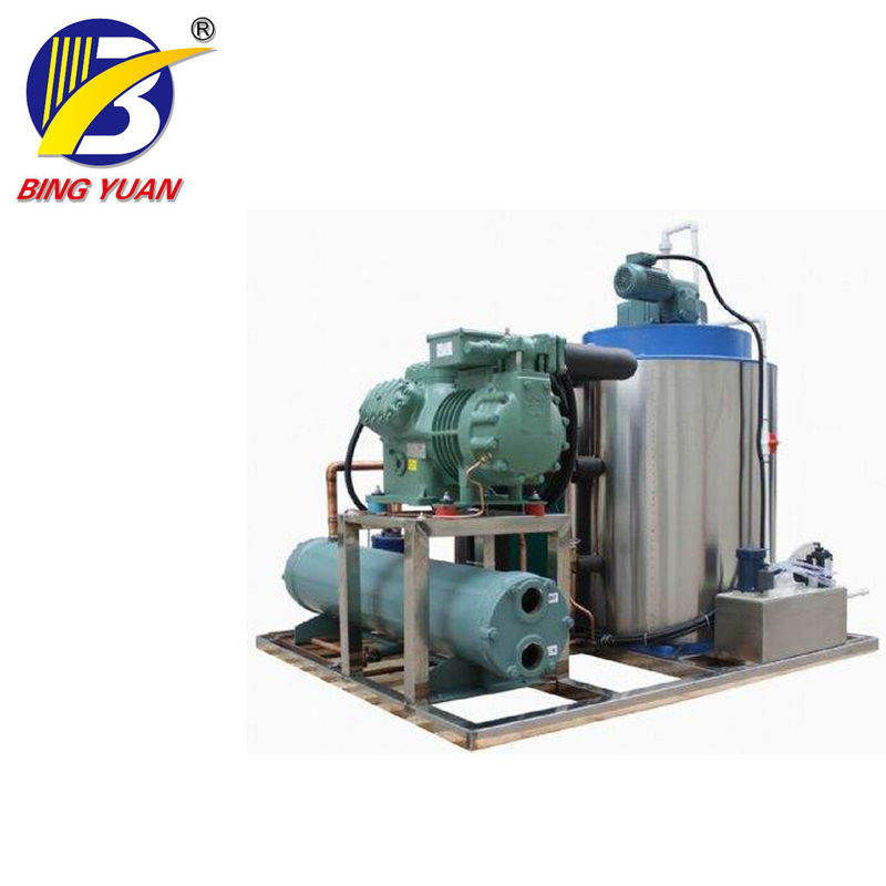 SUS304 380 Volt R22 10T Yaprak Buz Yapma Makinesi, Balık İçin Yaprak Buz Makinesi